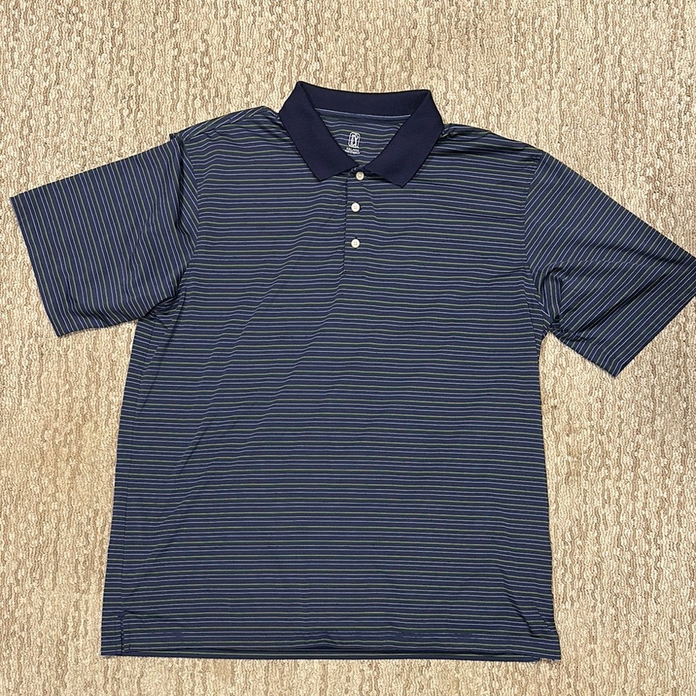 Navy Striped Polo Shirt by PGA Tour (253)
